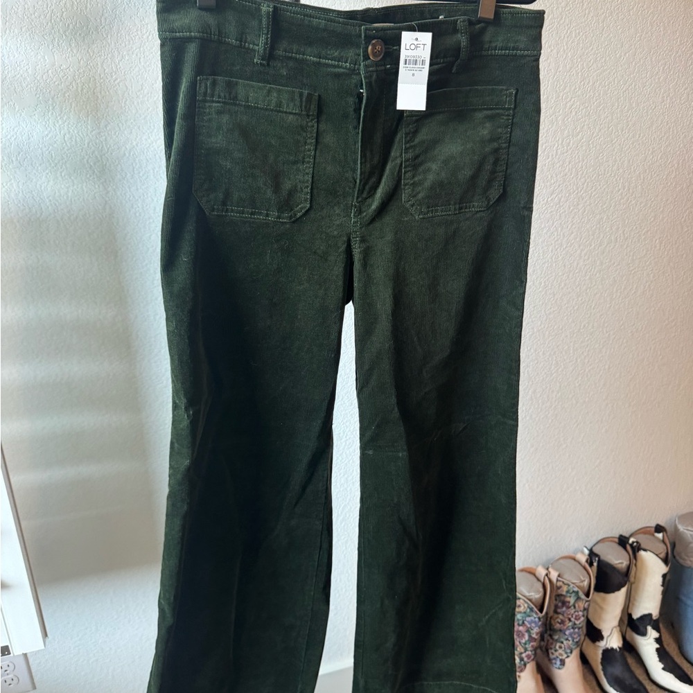 LOFT Palmer Wide Leg Pants In Brushed Corduroy